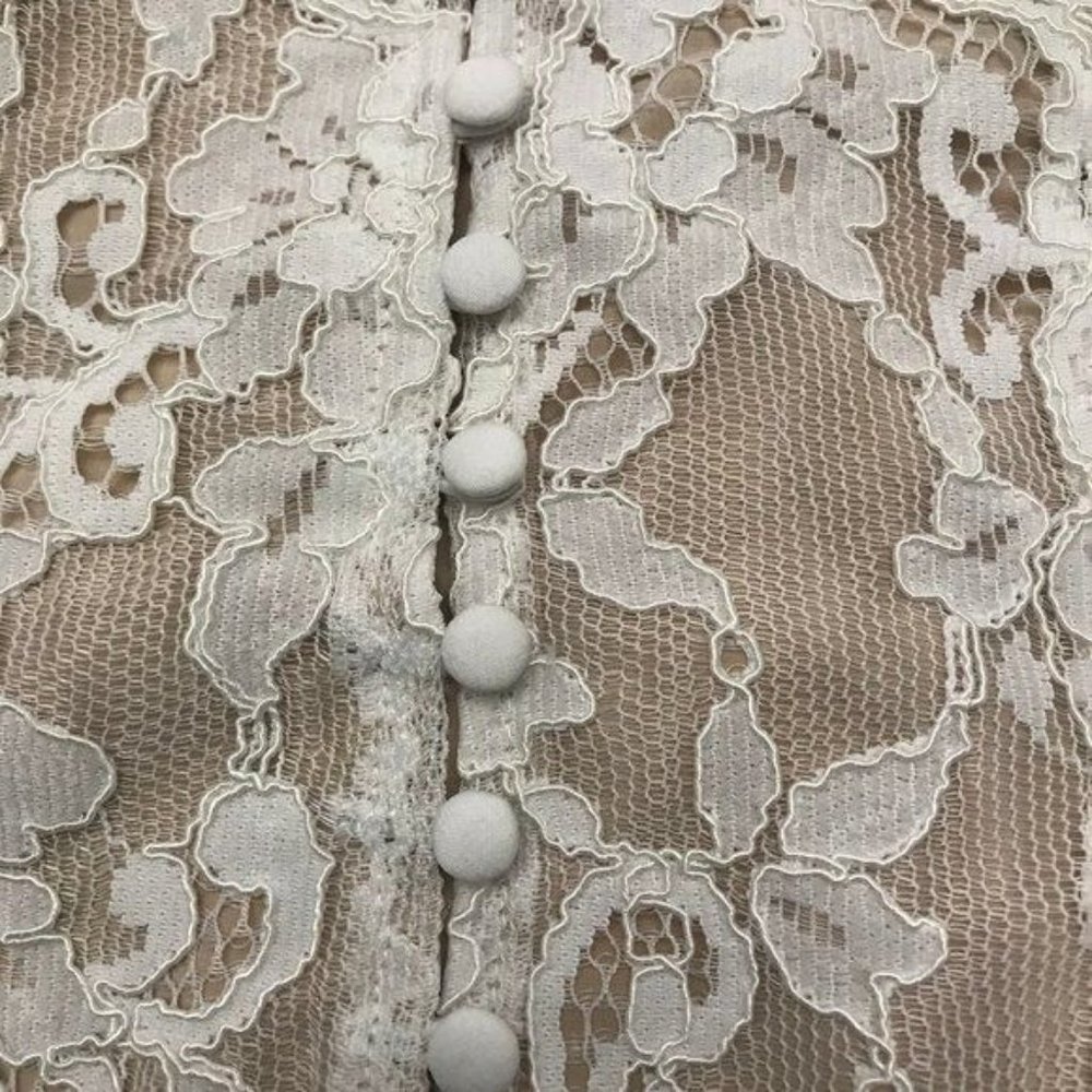 NWT Tobi Lexy Lace Bridal Button Down Skirt XS - Picture 4 of 6